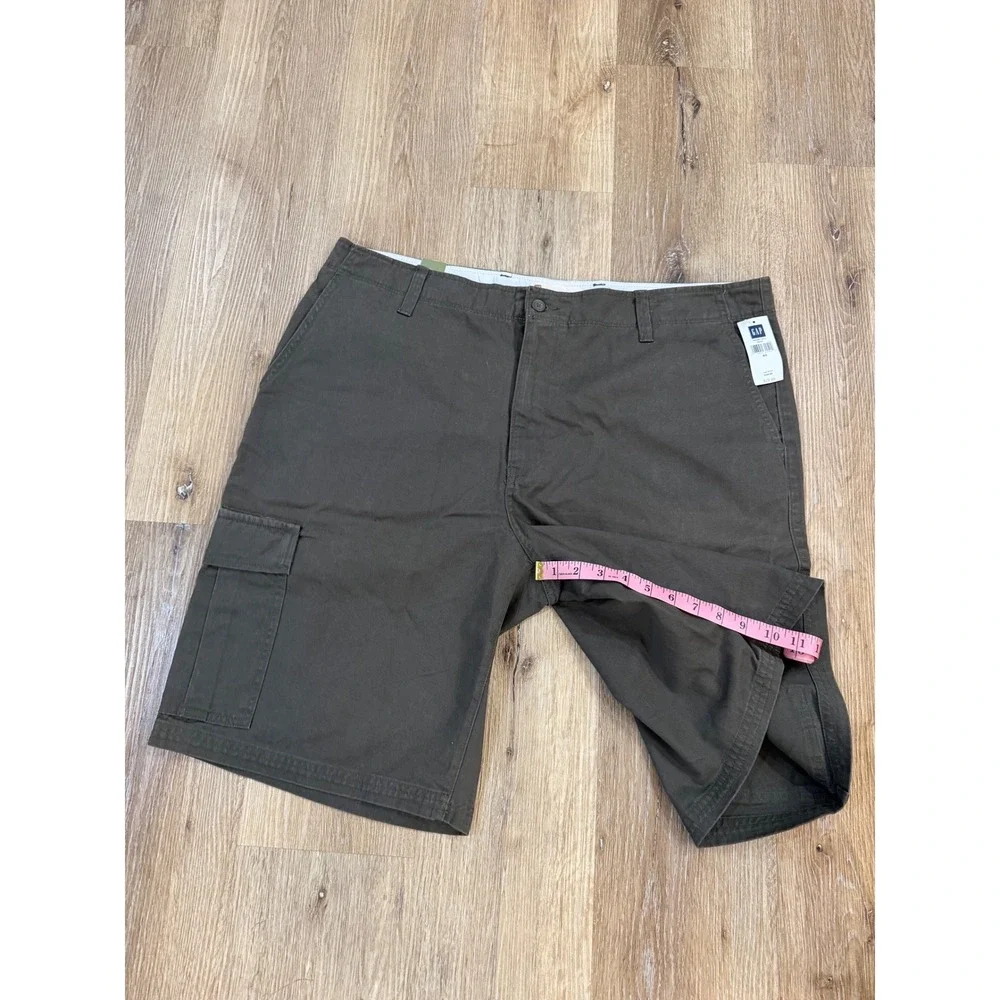 Gap Rugged Short Cargo Mens 40 Olive Green Cotton Twill Hiking Outdoor Utility